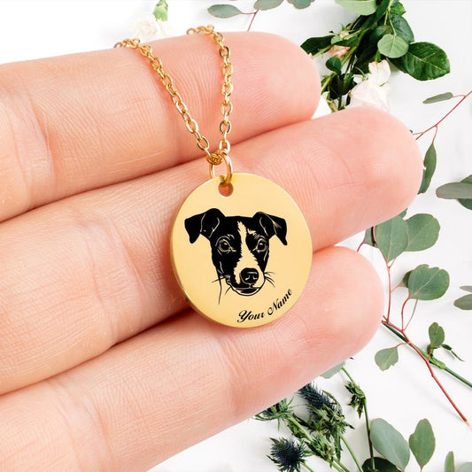 Jack Russell Dog Portrait Necklace - Personalizable Jewelry