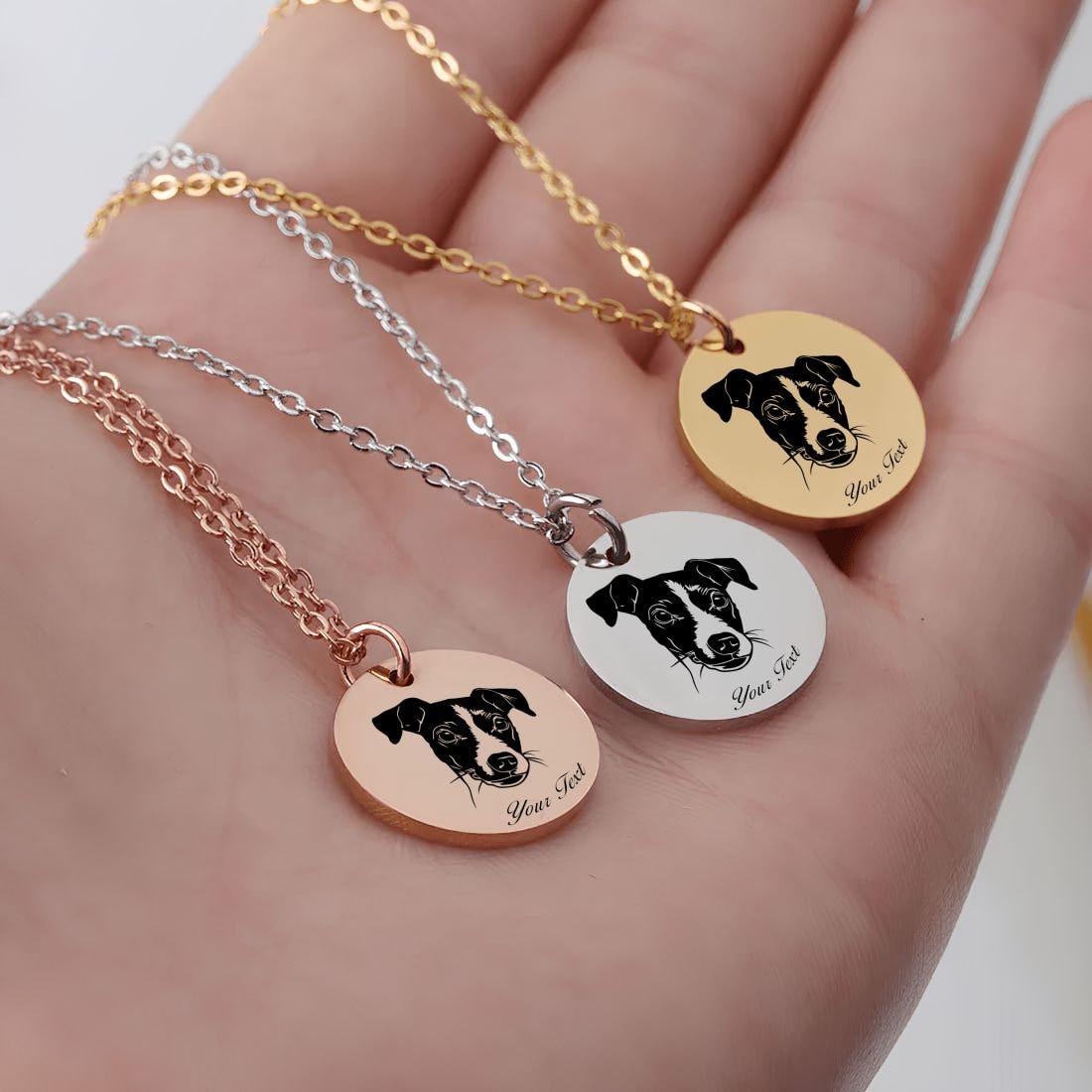 Jack Russell Dog Portrait Necklace - Personalizable Jewelry