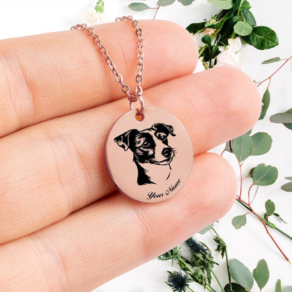 Jack Russell Dog Portrait Necklace - Personalizable Jewelry