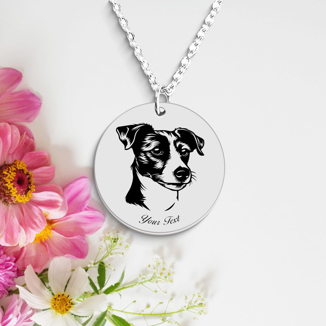 Jack Russell Dog Portrait Necklace - Personalizable Jewelry