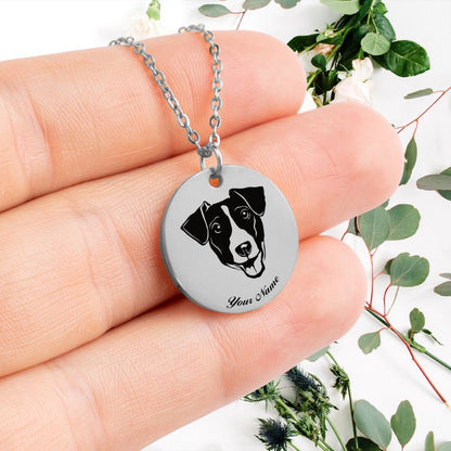 Jack Russell Dog Portrait Necklace - Personalizable Jewelry