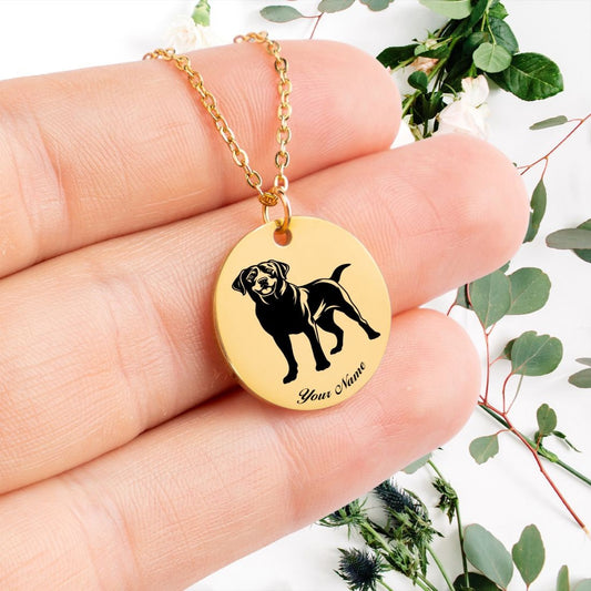 Labrador Retriever Dog Portrait Necklace - Personalizable Jewelry