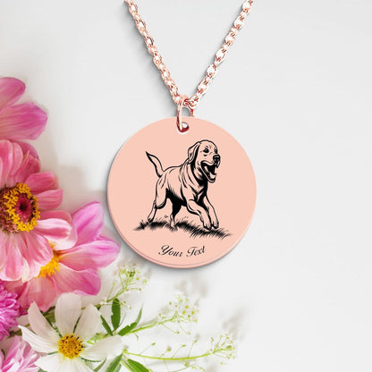 Labrador Retriever Dog Portrait Necklace - Personalizable Jewelry