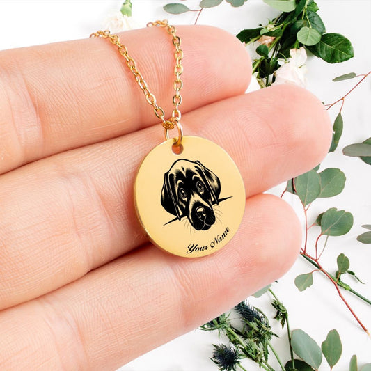 Labrador Retriever Dog Portrait Necklace - Personalizable Jewelry