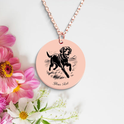 Labrador Retriever Dog Portrait Necklace - Personalizable Jewelry