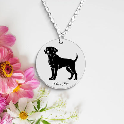 Labrador Retriever Dog Portrait Necklace - Personalizable Jewelry