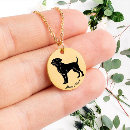 Labrador Retriever Dog Portrait Necklace - Personalizable Jewelry