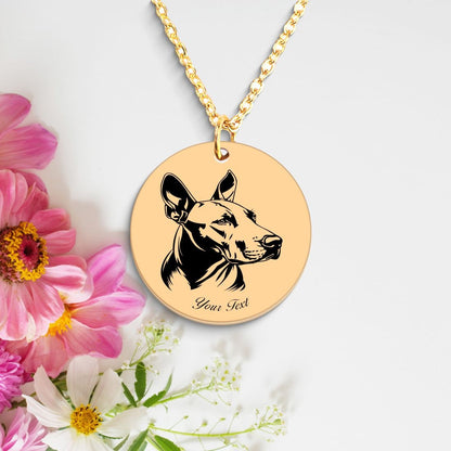 Pinscher Dog Portrait Necklace - Personalizable Jewelry