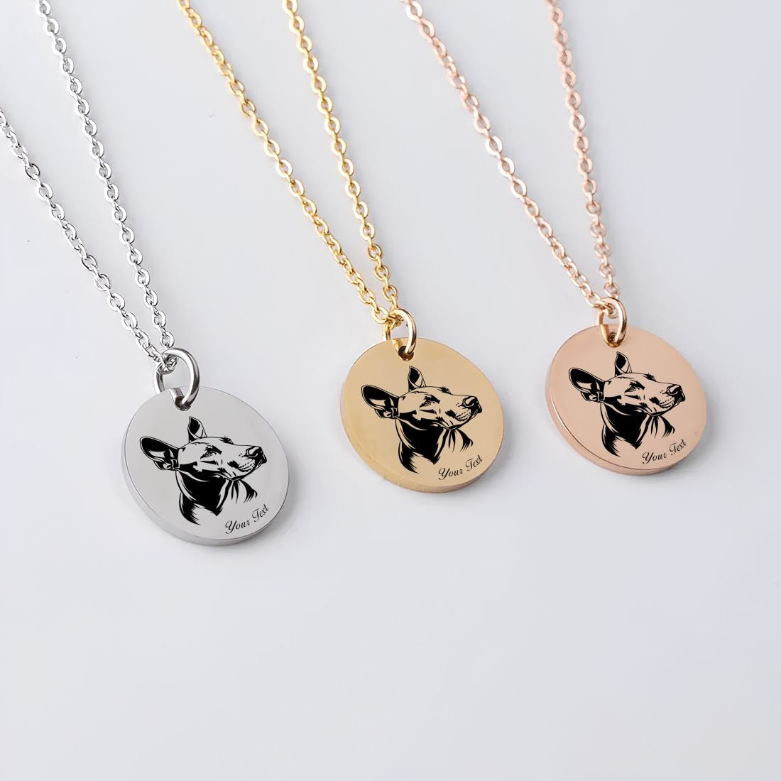 Pinscher Dog Portrait Necklace - Personalizable Jewelry