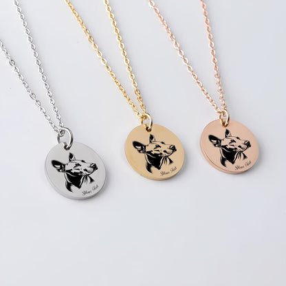 Pinscher Dog Portrait Necklace - Personalizable Jewelry