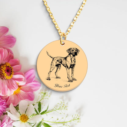 Rhodesian Ridgeback Dog Portrait Necklace - Personalizable Jewelry