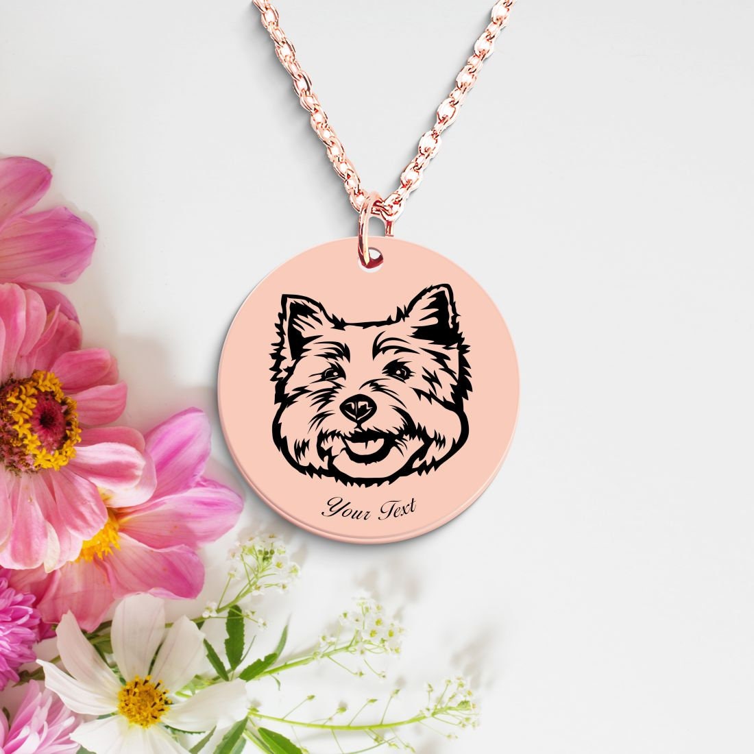 West Highland Dog Portrait Necklace - Personalizable Jewelry