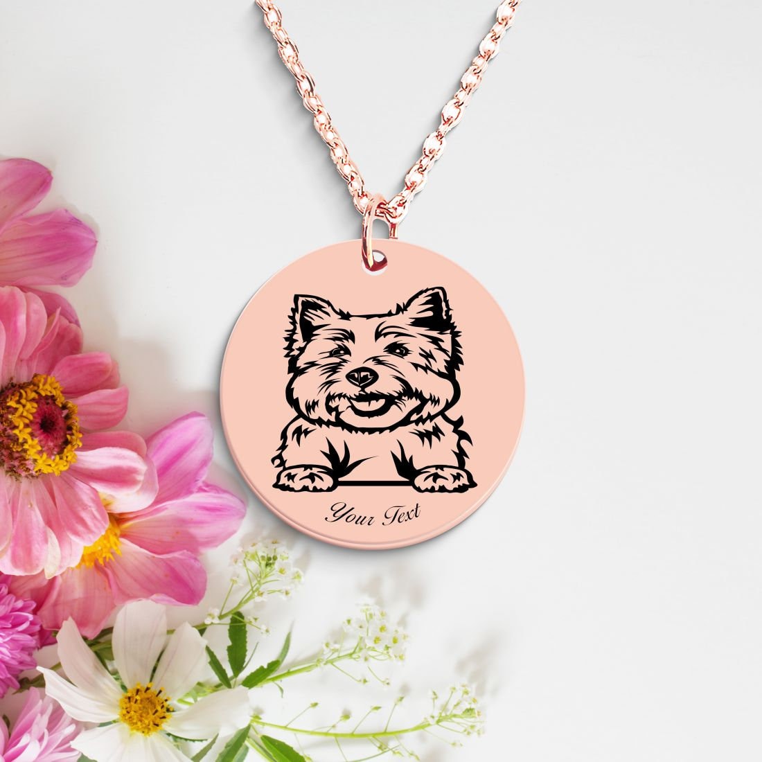 West Highland Dog Portrait Necklace - Personalizable Jewelry