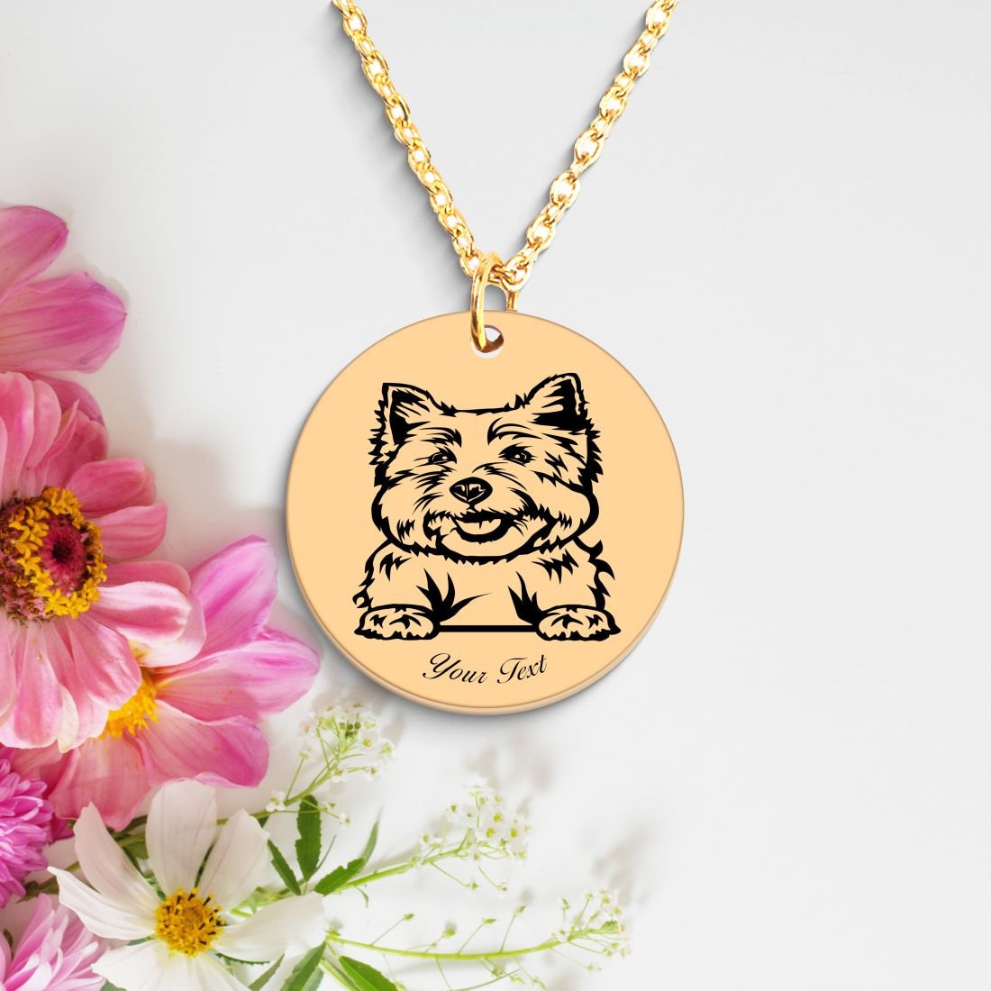 West Highland Dog Portrait Necklace - Personalizable Jewelry