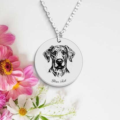 Catahoula Dog Portrait Necklace - Personalizable Jewelry