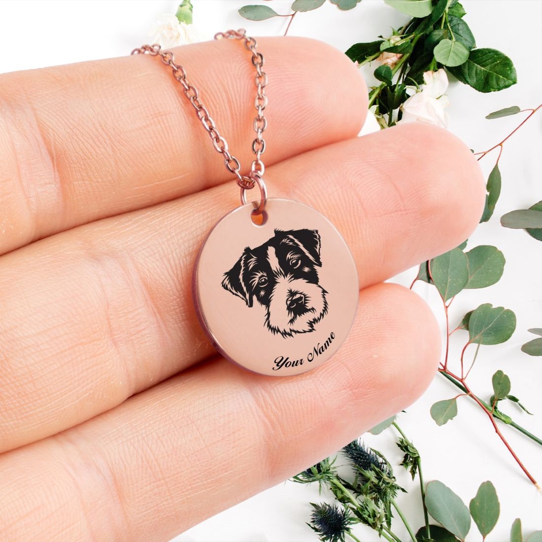 Cockapoo Dog Portrait Necklace - Personalizable Jewelry