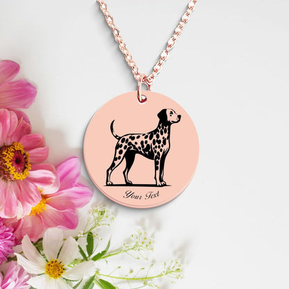 Dalmatian Dog Portrait Necklace - Personalizable Jewelry