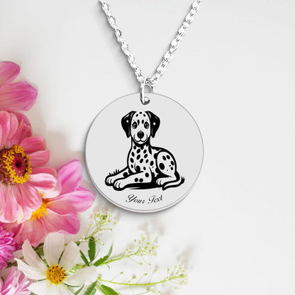 Dalmatian Dog Portrait Necklace - Personalizable Jewelry