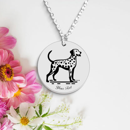 Dalmatian Dog Portrait Necklace - Personalizable Jewelry