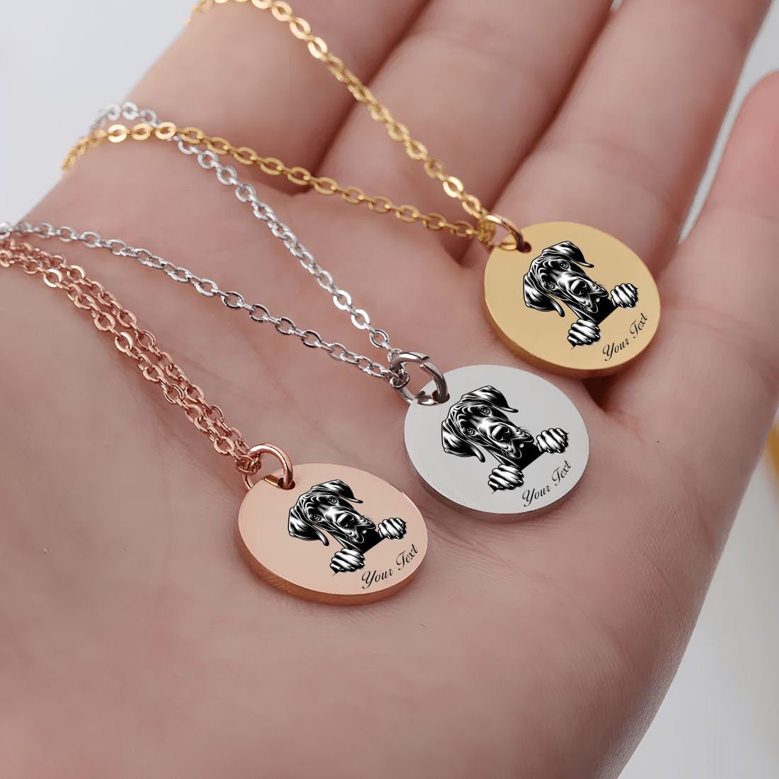 Great Dane Dog Portrait Necklace - Personalizable Jewelry