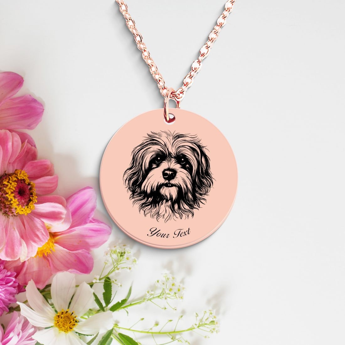 Havanese DogPortrait Necklace - Personalizable Jewelry