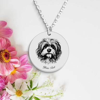 Havanese DogPortrait Necklace - Personalizable Jewelry