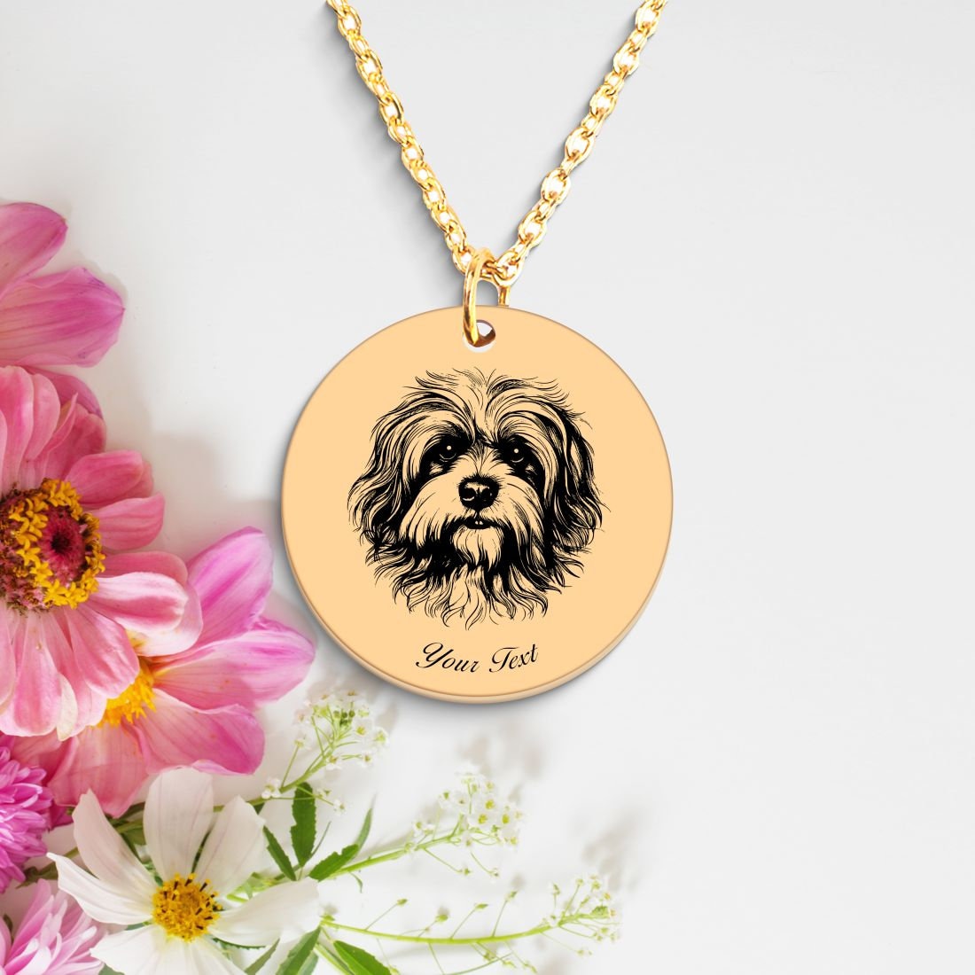 Havanese DogPortrait Necklace - Personalizable Jewelry