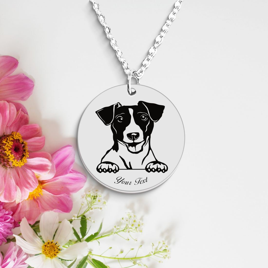 Jack Russell Dog Portrait Necklace - Personalizable Jewelry