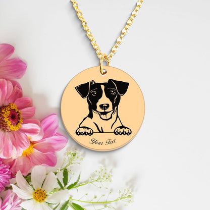 Jack Russell Dog Portrait Necklace - Personalizable Jewelry