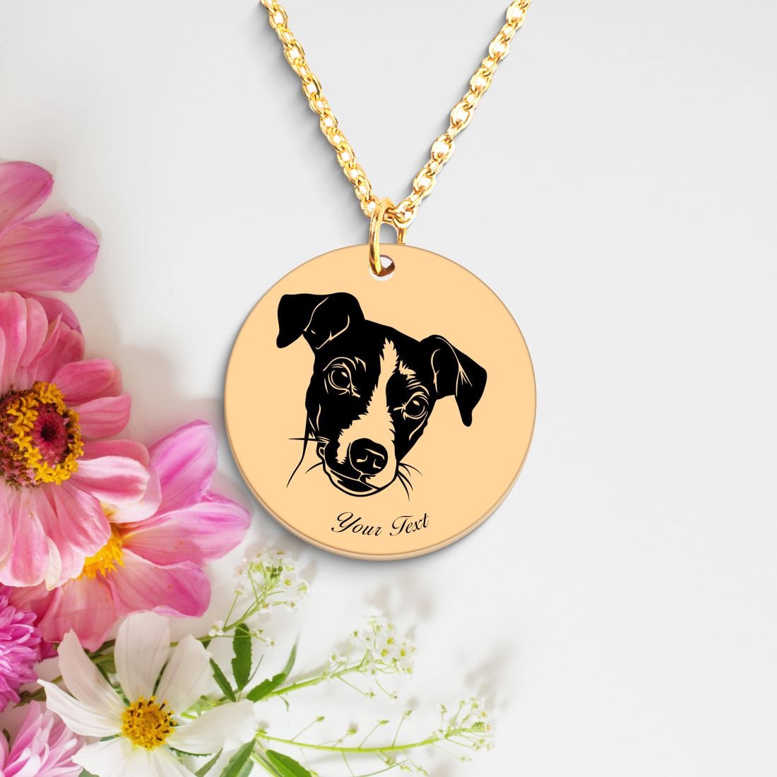 Jack Russell Dog Portrait Necklace - Personalizable Jewelry