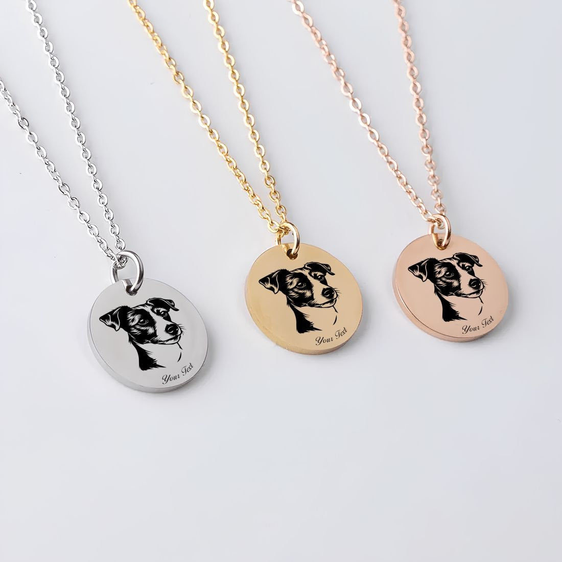 Jack Russell Dog Portrait Necklace - Personalizable Jewelry