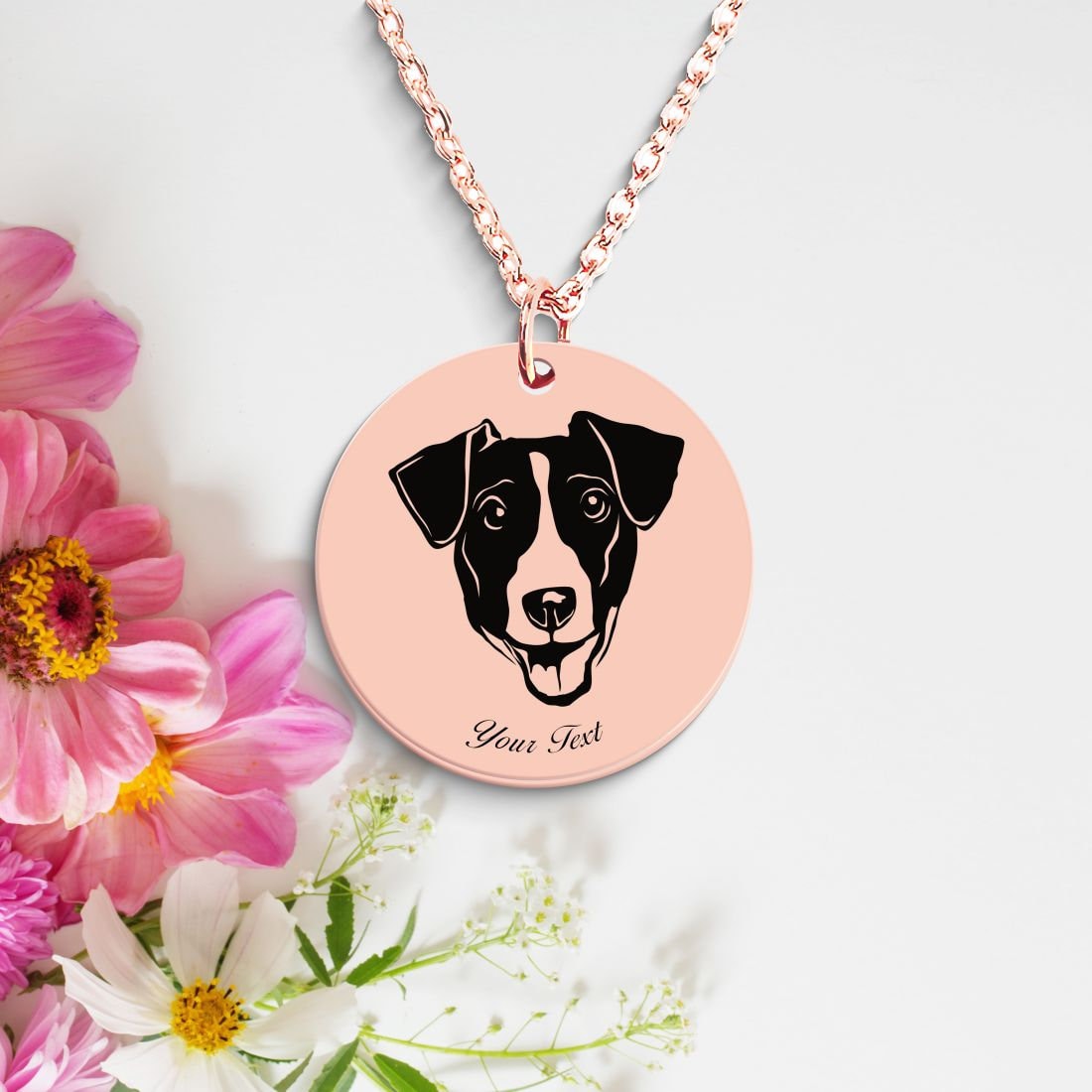 Jack Russell Dog Portrait Necklace - Personalizable Jewelry