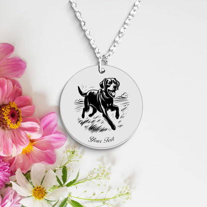 Labrador Retriever Dog Portrait Necklace - Personalizable Jewelry