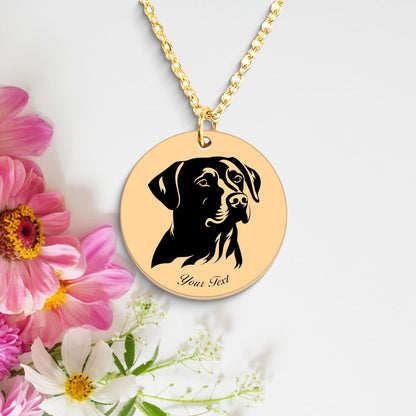 Labrador Retriever Dog Portrait Necklace - Personalizable Jewelry