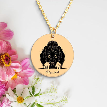 Poodle Dog Portrait Necklace - Personalizable Jewelry