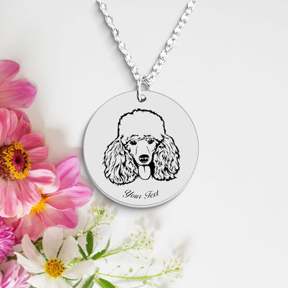 Poodle Dog Portrait Necklace - Personalizable Jewelry