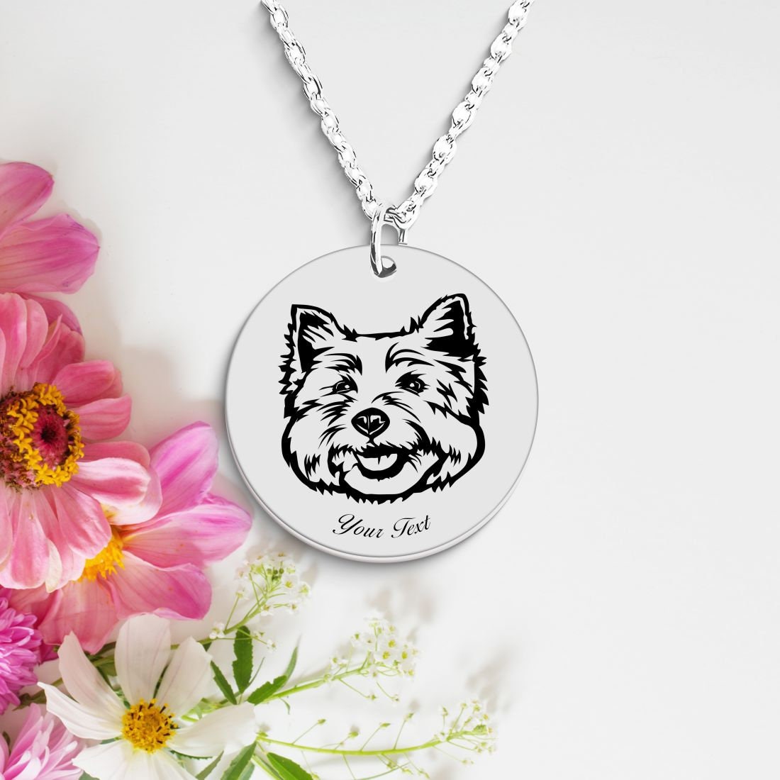 West Highland Dog Portrait Necklace - Personalizable Jewelry