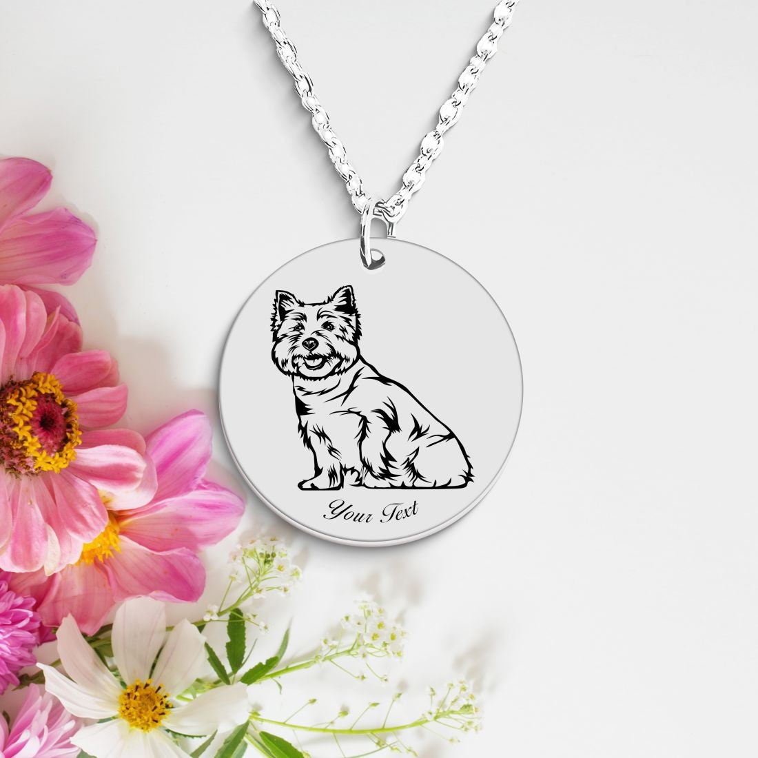 West Highland Dog Portrait Necklace - Personalizable Jewelry