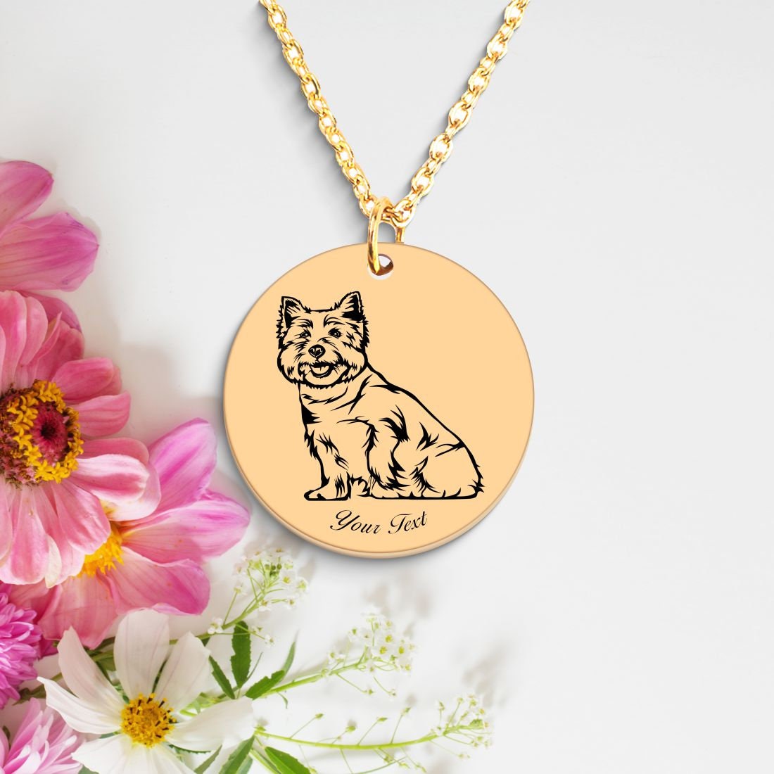 West Highland Dog Portrait Necklace - Personalizable Jewelry