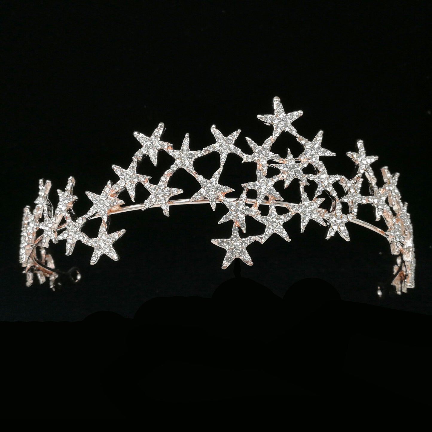 Handmade Crystal Star bands Vintage Rhinestone Bridal Tiaras Crown Headband Wedding Tiara