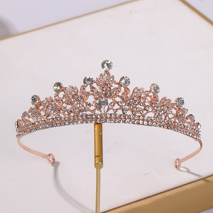 Vintage Baroque Crown Tiara Diadem Wedding Crystal Rhinestone Crown And Tiaras Bridal Jewelry