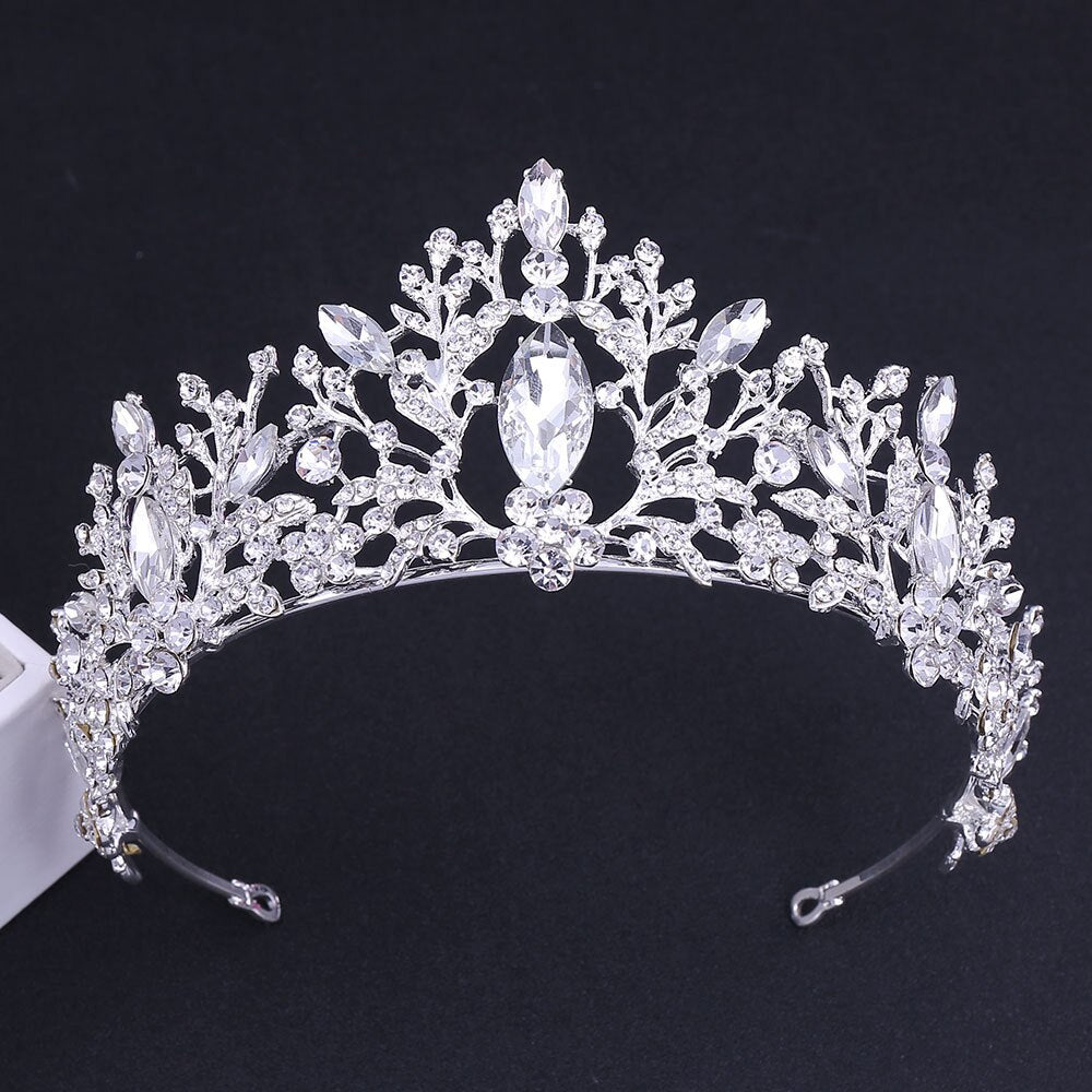 Baroque Crystal Crown Headbands for Princess Tiaras Rhinestone Diadem Party Pageant Bridal