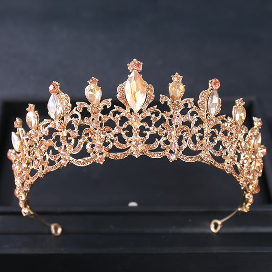 Baroque Retro Crystal Crowns And Tiaras