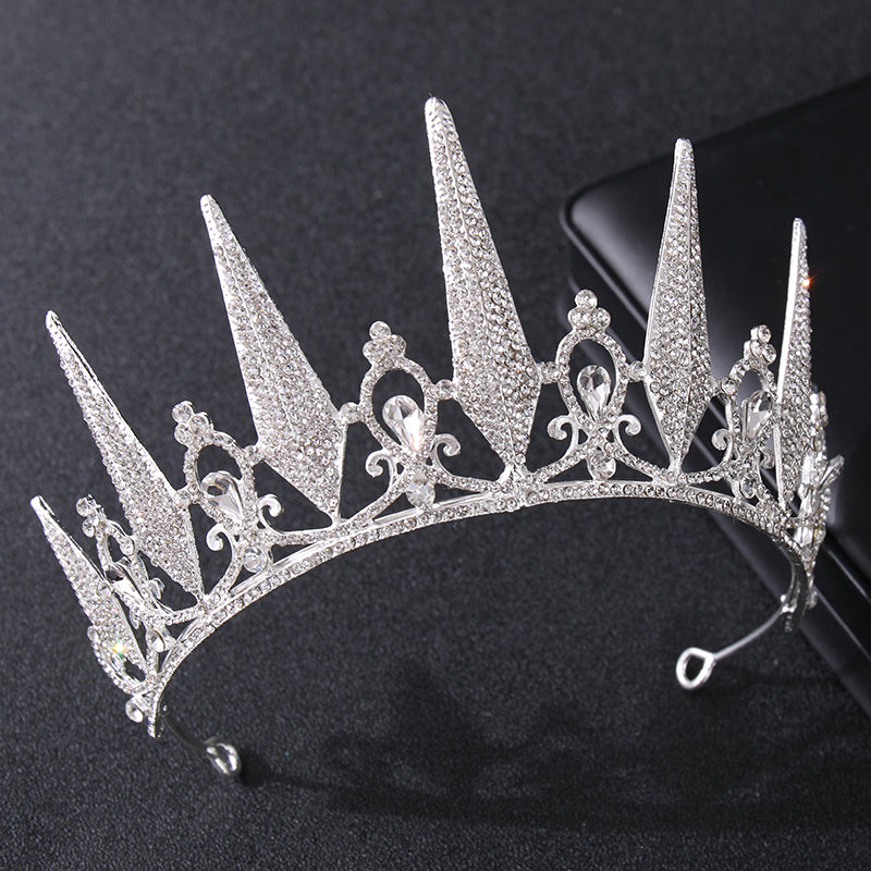 Baroque Black Crystal Rhinestone Princess Tiaras And Crowns