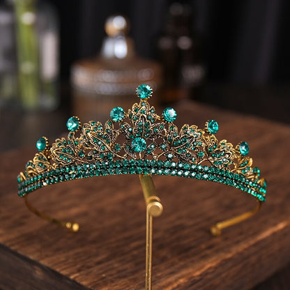 Baroque Rhinestone Crown And Tiara For Women