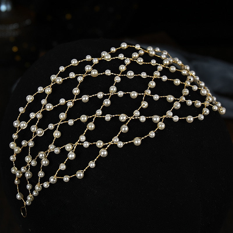 Pearl Headpiece Handmade Tiara