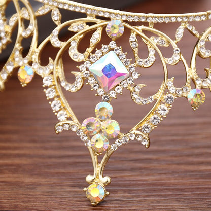 Colorful Crystal Crown For Bride