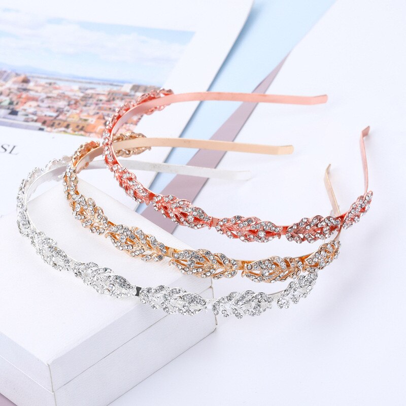 Rhinestone Metal Headband Crown Bridal Tiaras band Women Party band Tiaras