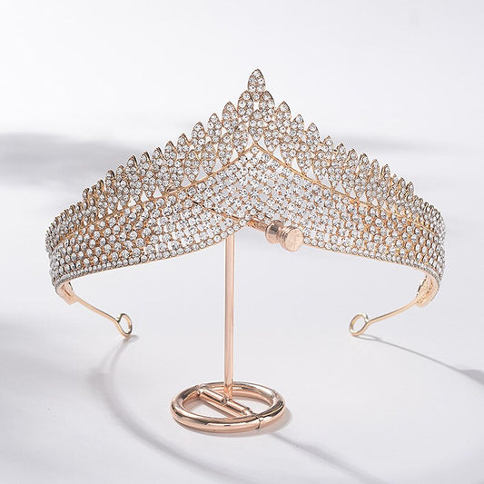 New Korean Style Retro Rhinestone Royal Princess Tiaras Crown Headband Bride Noiva Wedding Party