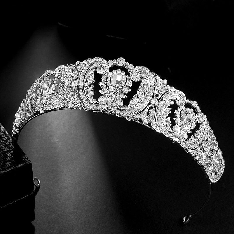 Baroque Crystal Wedding Bridal Tiaras Crowns For Women Prom Diadem Ornaments Wedding Bride